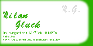 milan gluck business card